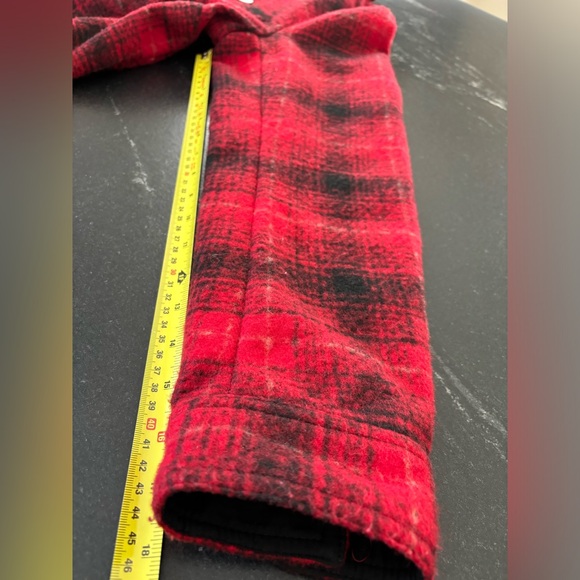 NWT J.JILL Buffalo Plaid Short Boxy Boyfriend Shacket/Jacket,Red/Black Check, M - Picture 12 of 13